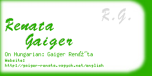 renata gaiger business card